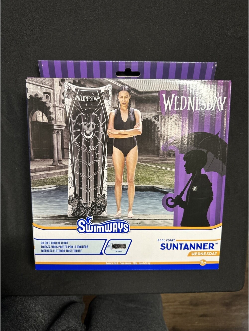 Swimways Wednesday Suntanner Pool Float, Inflatable Pool Floats & Kids Pool T...
